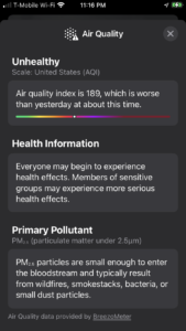 Air Quality Index Health Effects