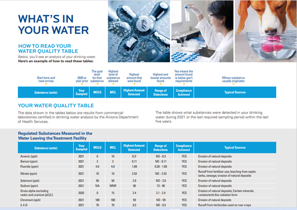 How To Read A Water Quality Report